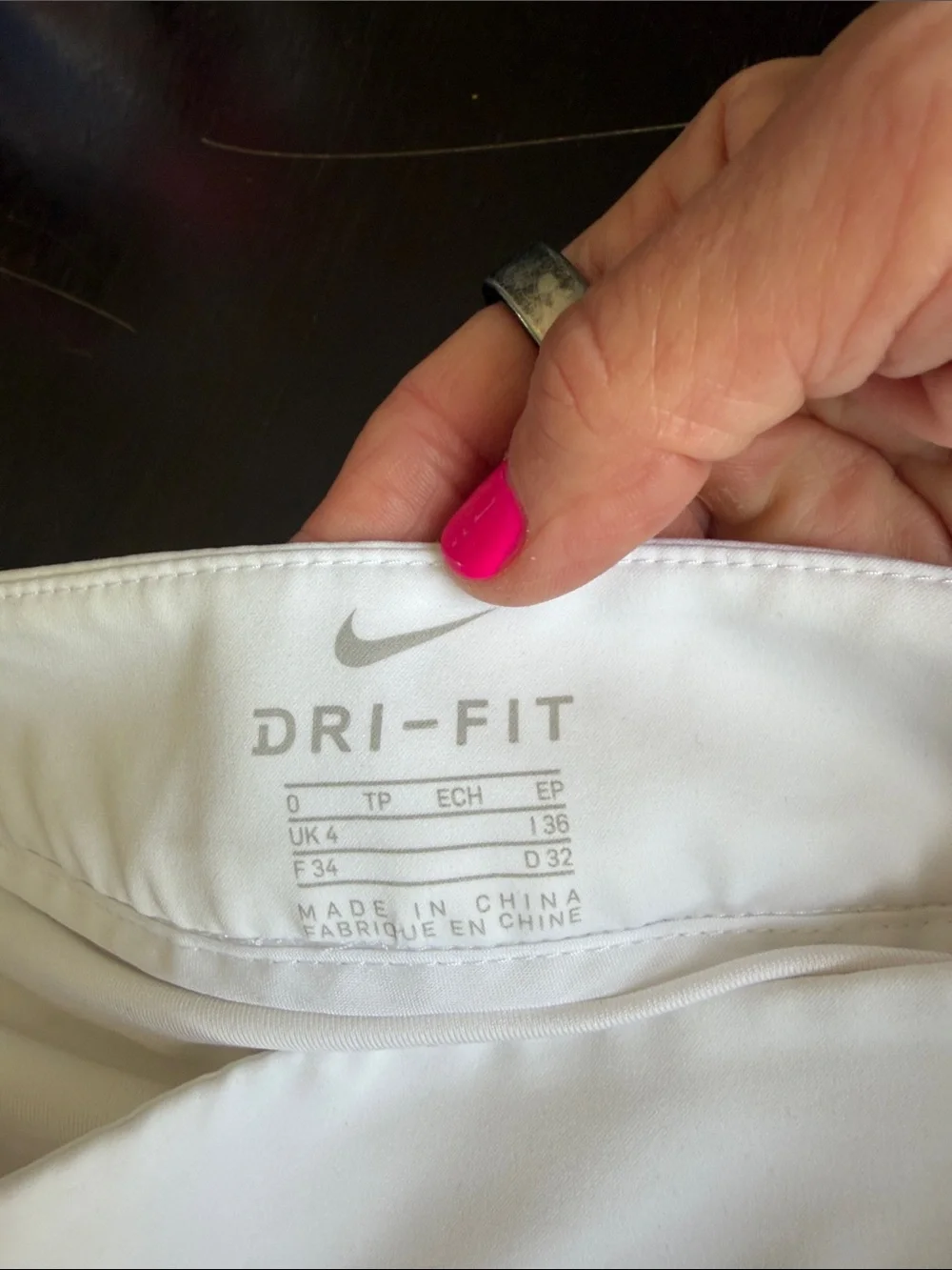 Nike White Women's Tennis Skirt with Swoosh Detail